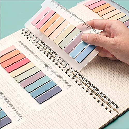 Image of Sticky Tabs for Notebooks - 1200 Pcs Sticky Index Tabs, PET Page Markers for Book Annotation, File & Office Use - Multicolor Sticky Flags (Pack of 6)