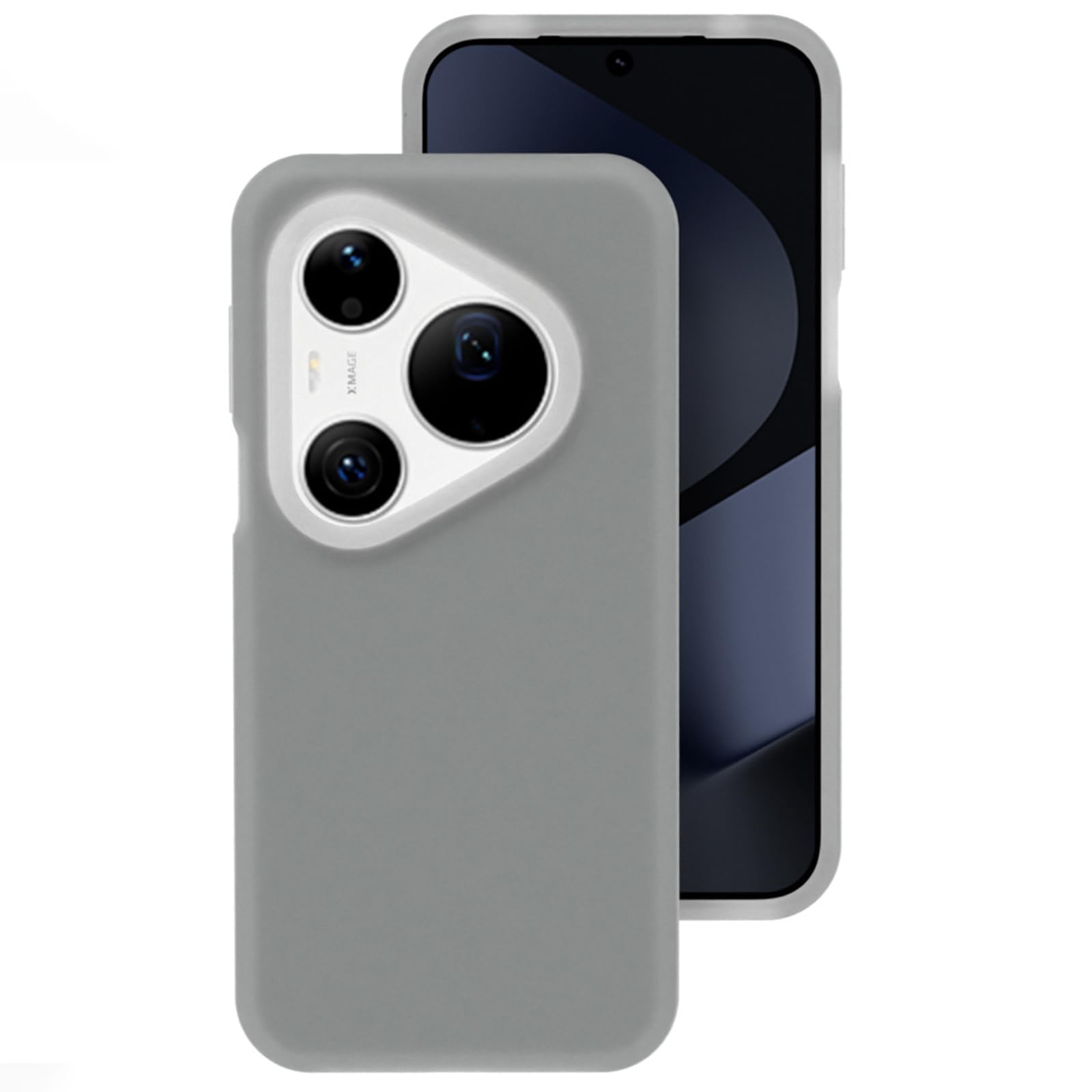 Sottile Custodia per Huawei Pura 90 PRO Max/90 Pro/90, Morbido Silicone Liquido Antiscivolo Caso con Fotocamera Protezione Cover,Grigio,90