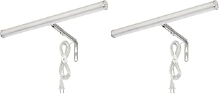 LED Picture Lights for Paintings Plug in, 14 inch 4W Adjustable Art Light Gallery Wall Light for Display Art Work, Brushed Nickel Finish, CRI90+, 3000K Warm White, ETL Listed (Pack of 2)