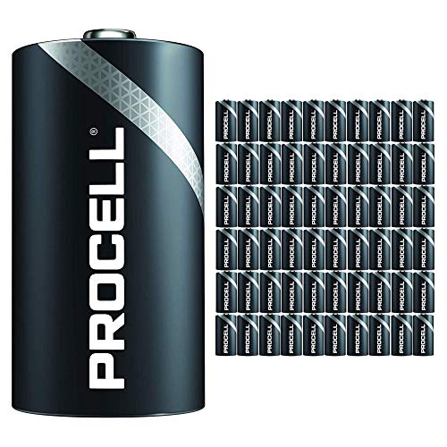 Image of 60 Pack - Duracell Procell D Cell Batteries | 1.5V Industrial Power Alkaline Battery | Home or Office Use | Car Air Freshener Promo Pack | Reliable Long Lasting Power