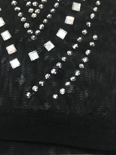 Image of PORRCEY Women's Sexy Elegant Rhinestone Mesh Party Club Night Mini Dress
