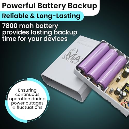 Image of MAK7 Mini UPS for WiFi Router | 12V-2amp~2.5 (Peak) | Power Backup 6 to 8 Hours Battery | Surge Protection | Compact WiFi UPS Power Backup for Home & Office | Modem Power Backupp