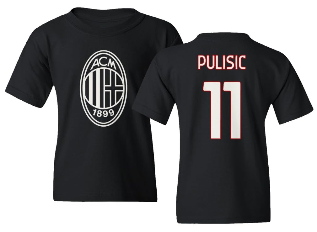 GamesDur Soccer Star Player Jersey Style Milan #11 Pulisic Youth Unisex T-Shirt