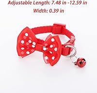 Vista 4 de 3 collares ajustables de conejo con campana, lindo collar de conejillo de indias, lindo collar para ejercicio de animales pequeños y accesorios