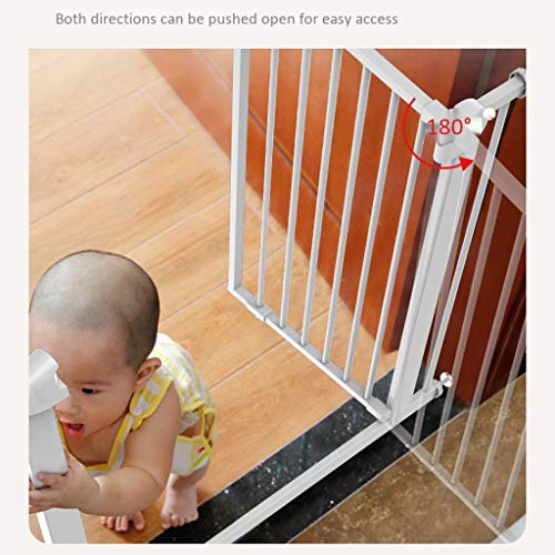Porte d'escalier à pression sans outil blanche pour la sécurité des chiens - 5