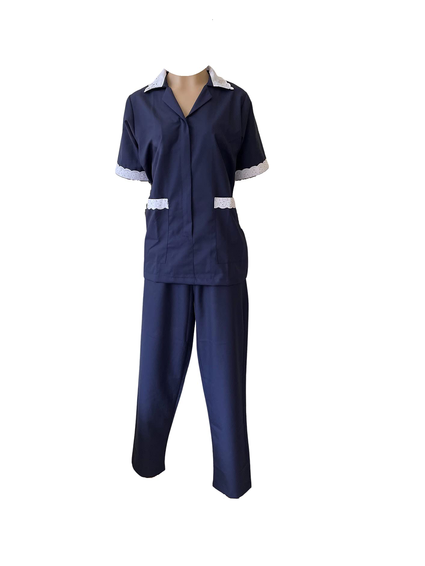 Housemaid Uniform Navy 2Pcs House Keeper