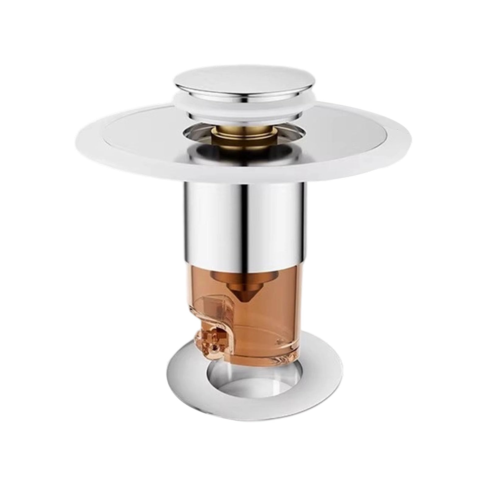 Brass Drain Plug Kitchen Sink Drain Strainer Stoppers Bounce Cores Strainers Basket Filter Push Type Sink Stopper Bathtubs Plug Stoppers