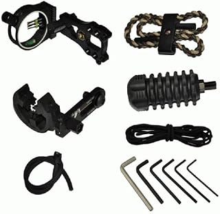 Aketek Upgrade Combo, 5 Pin Bow Sight with Level and Light, Arrow Rest