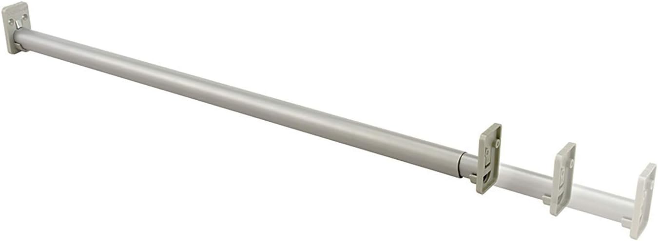 ClosetMaid 8891 SuiteSymphony Closet Hang Rod, Adjustable & Expandable, 30 – 48 Inches, Closet, Clothing Hanger Storage, Wall Mount or Add On Accessory, Satin Nickel