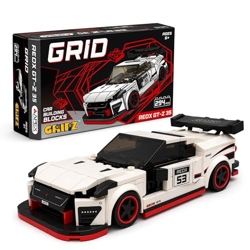 Image of GRIPZ Grid REDX GT-Z35 Car Building Blocks Set 294 PCS | DIY Racing Sports Car Model Kit | STEM Brick Toy for Kids 6+ Years Boys & Girls