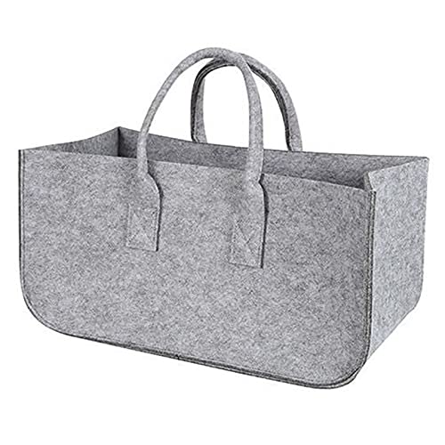 Sac de rangement bûches feutre porte bois chauffage panier journaux grande capacité