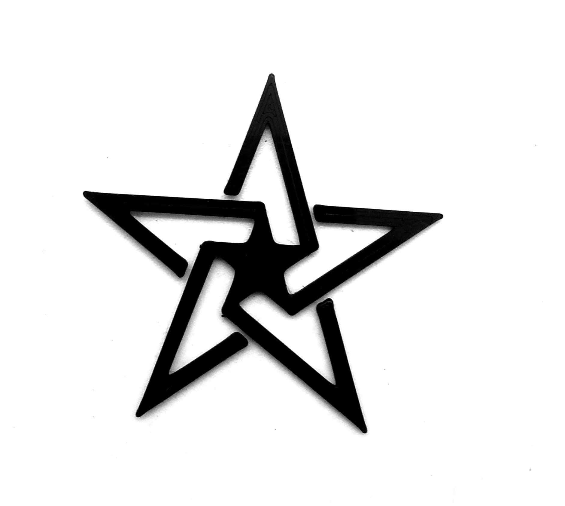 スチャダラパー　ロゴマーク3D NH BLACK CERO ® 3D Printed Pentagram Emblem Car Bike Logo (Black PLA