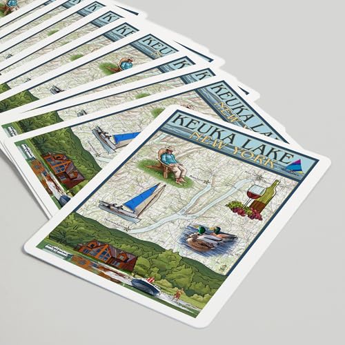 Lantern Press Keuka Lake Naipes Póker 52 Cartas miniatura 5