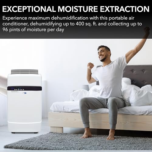 Whynter ARC-12SDH 12,000 BTU (6,884 BTU SACC) Dual Hose Cooling Portable Air Conditioner, Heater, Dehumidifier, and Fan with Storage Bag, Up To 400 sq ft in White - Image 7