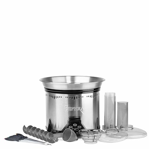 Miniatura 3 de Sephra Fuente de chocolate Elite para el hogar, motor silencioso Whisper, fuente eléctrica de fondue de chocolate, lavabo calefactado de acero