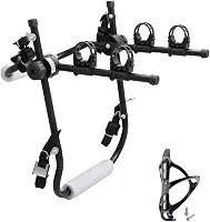 TRUE SPORT Suporte Transbike Universal para 2 Bicicletas, Compatível com Carros Sedan, Hatch e SUV, Preto