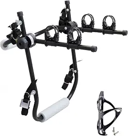 TRUE SPORT Suporte Transbike Universal para 2 Bicicletas, Compatível com Carros Sedan, Hatch e SUV, Preto