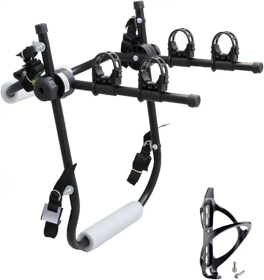 TRUE SPORT Suporte Transbike Universal para 2 Bicicletas, Compatível com Carros Sedan, Hatch e SUV, Preto