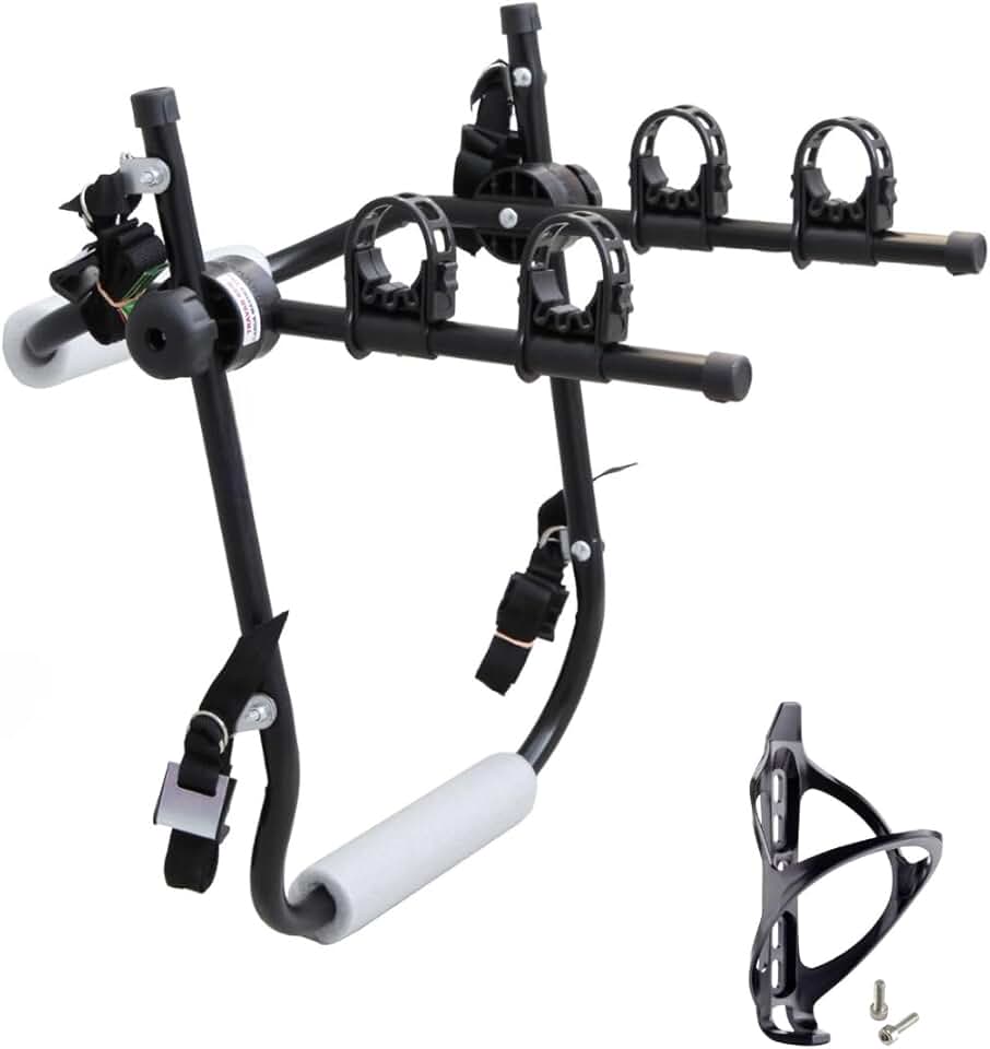 TRUE SPORT Suporte Transbike Universal para 2 Bicicletas, Compatível com Carros Sedan, Hatch e SUV, Preto