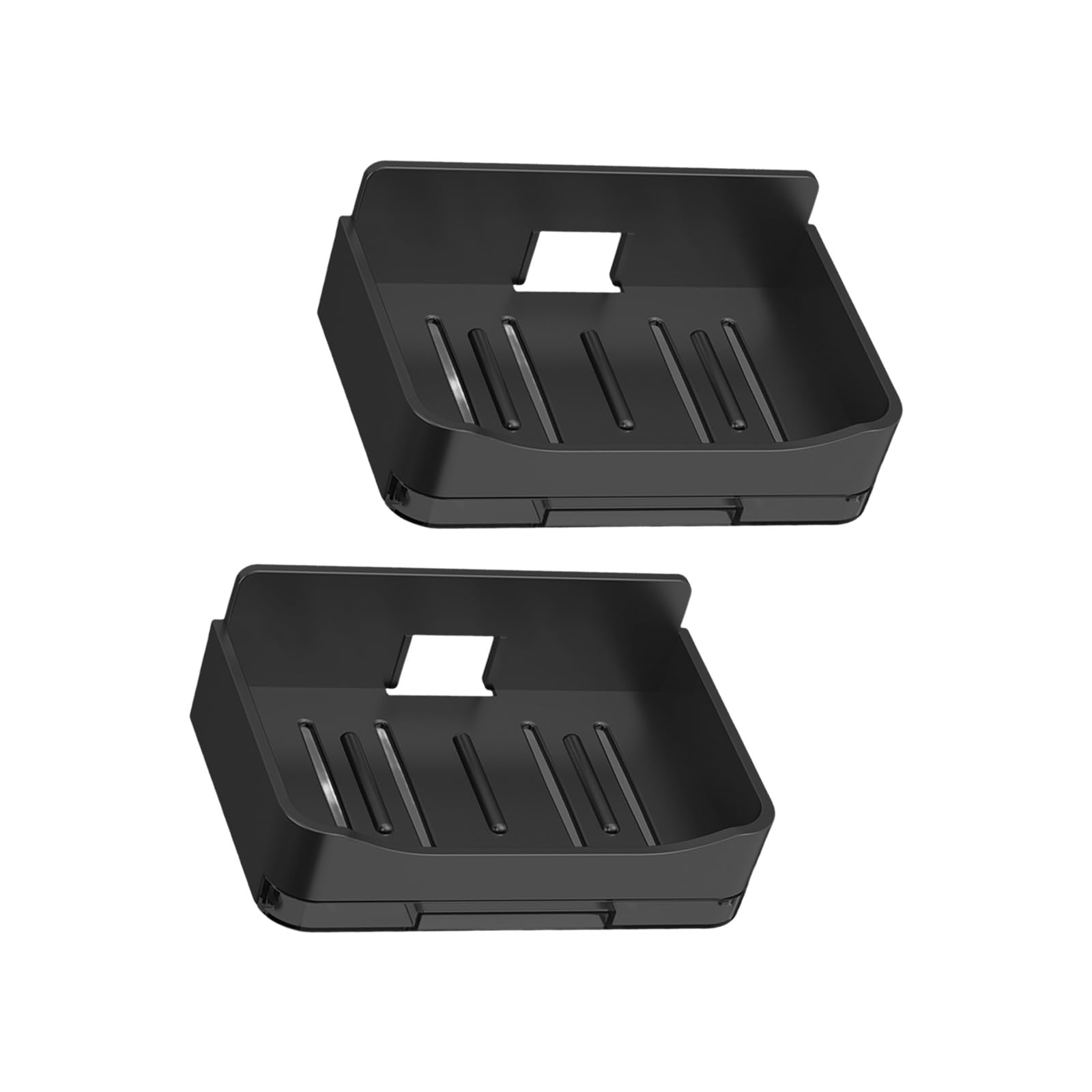 Tsophreniq 2pcs Bathroom Wall Mounted Soap Double Deck Drainage Soaps Tray Easy Installation for Shower Kitchen Countertop Double Layer Soap Box
