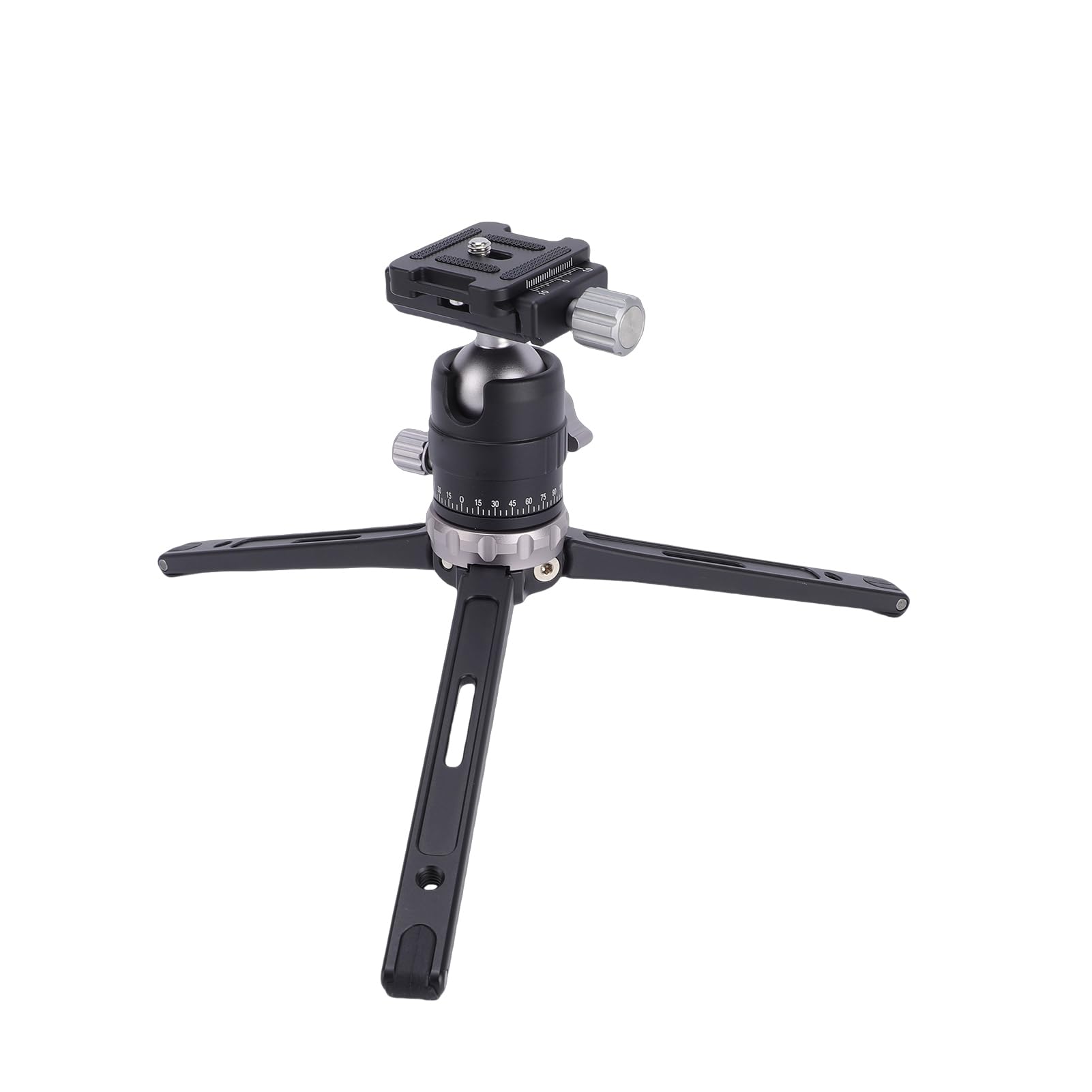 ASHATA Soporte para Cámara con Trípode de Escritorio Estable y Portátil para Cámara DSLR sin Espejo Vlog Video - Construcción de Aleación de Aluminio, Ajustable - para Viajes y Transmisión en Vivo