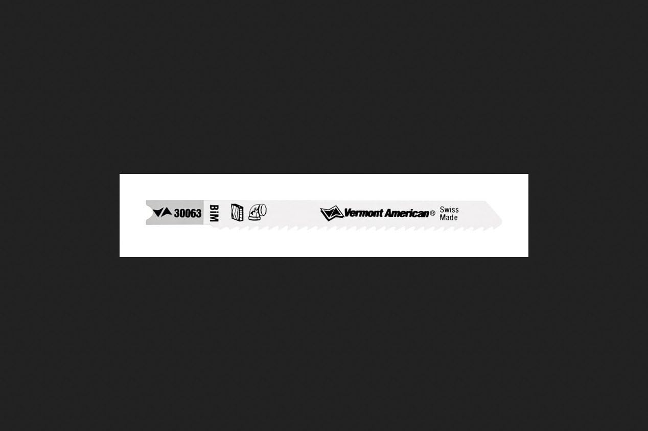 Vermont American 30063 3-5/8-Inch 10TPI U Shank Bi-Metal Wood and Plastic Jigsaw Blade
