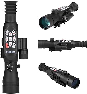Diopter Adjustment 300 Yards Rifle Scopes with Infrared Illuminator, 50MM Lens Hunting Range Finder Monocular, Ballistic Calculation,Night Vision Scope for Hunting, Adjustable Turrets