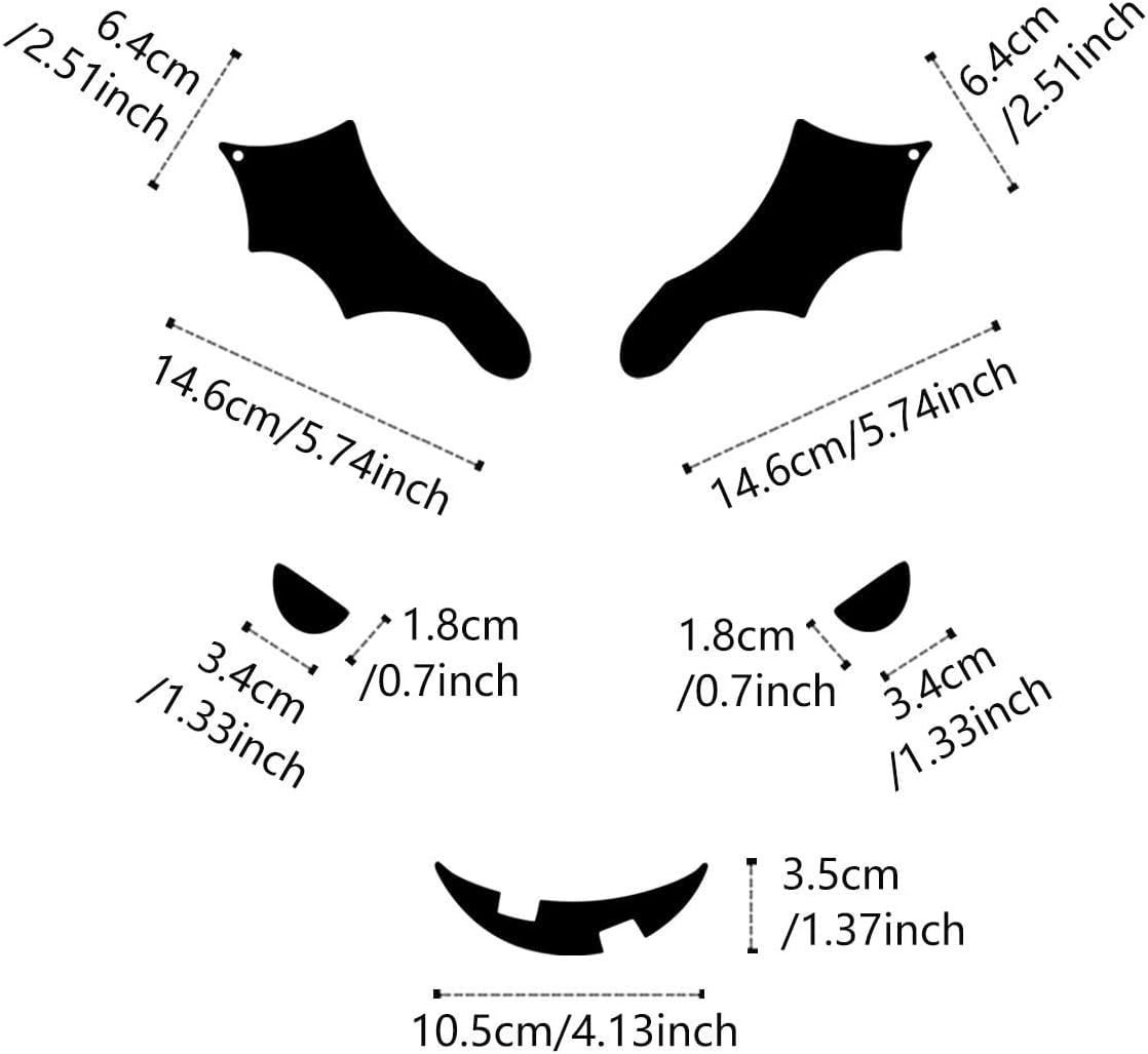Halloween Metal Bat DIY Set - 3 Pieces Iron Bats for Pumpkin, Home, Tabletop & Outdoor Yard Halloween Decorations