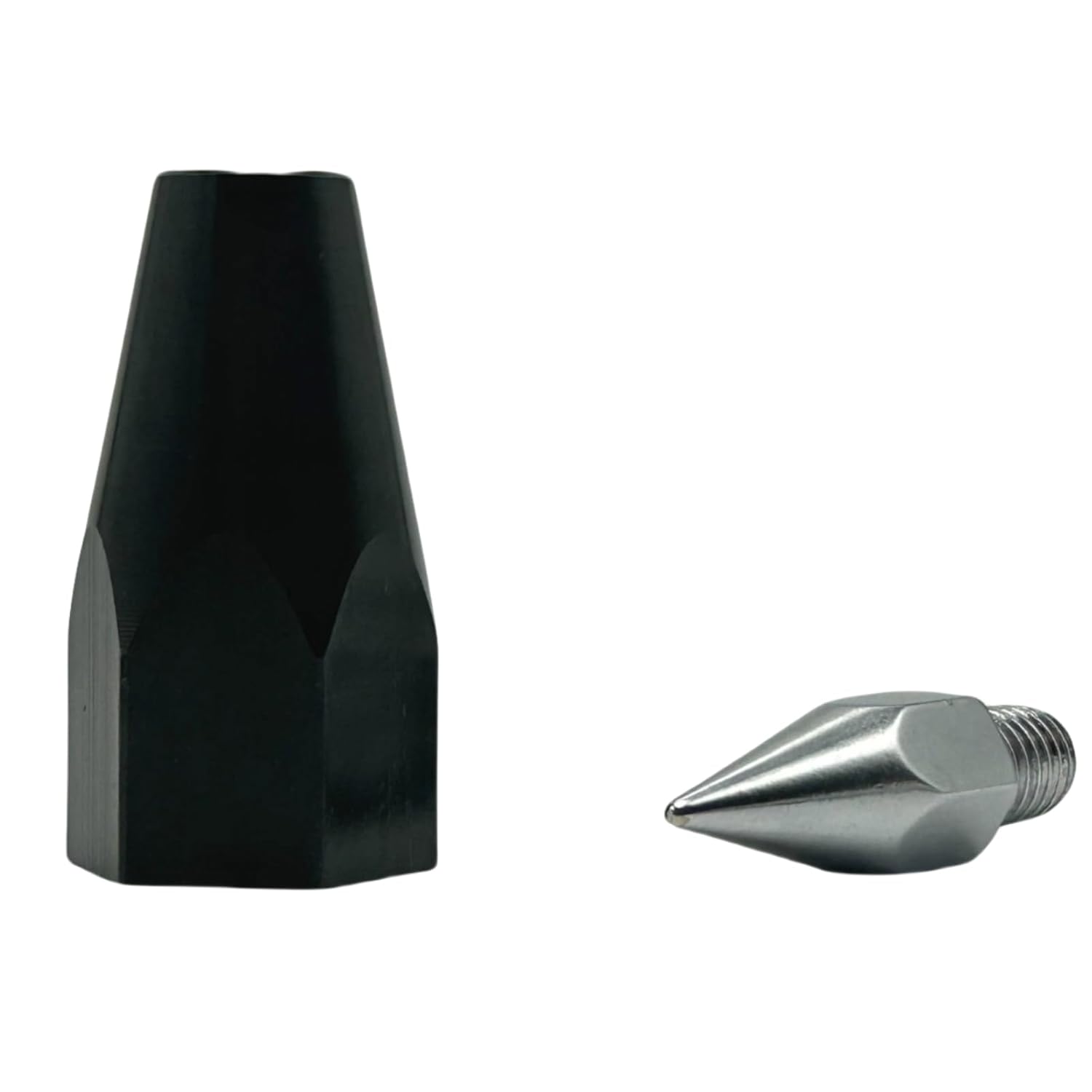 5 Pack Prism Pole Tip Replaceable Sharp - Pointed Surveying Pole Tip - 5/8 Female Thread - Fits GPS Carbon Fiber Pole, Centering Pole Alignment Poles Rod Staff