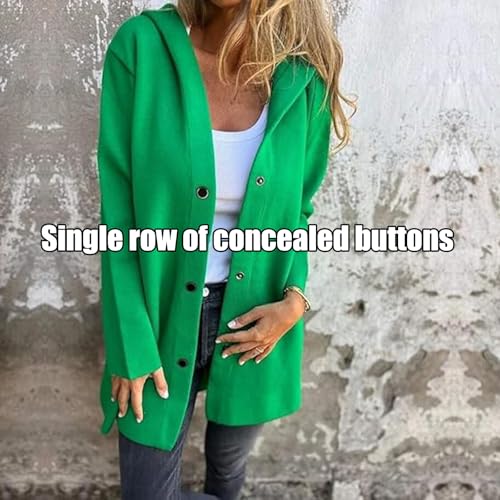 Cedar and Ash Jacket, Casual Single Breasted Hooded Jacket Spring and Fall, Long Sleeve Solid Color Trench Coat with Pockets2