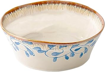 WF Ceramic Food/Water Bowl for Pets, 7 Wide Dog Dish for Medium to Large Dogs or Multiple Animals