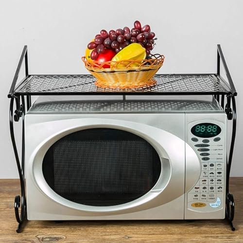 Support micro-ondes en métal à 2 niveaux pour comptoir de cuisine