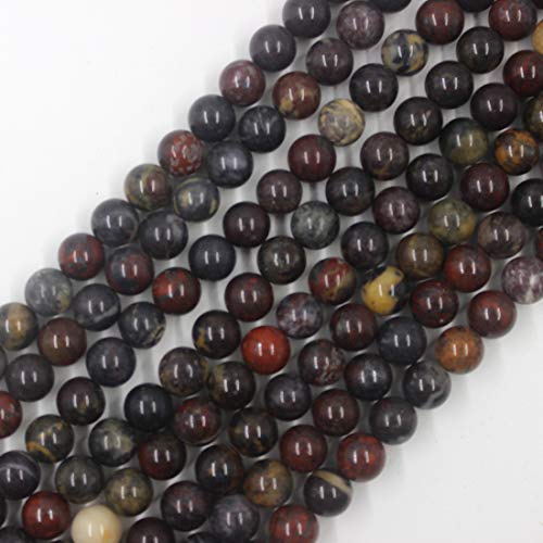Haamiiqii 35Pcs 10Mm Natural Bloodstone Beads Round Loose Gemstone Beads For Jewelry Making Diy Bracelet Necklace #TOP5