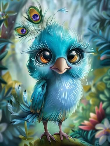 Broderie Diamant Débutants : Kit Complet Peinture Diamant Oiseau 5D Contre le Stress