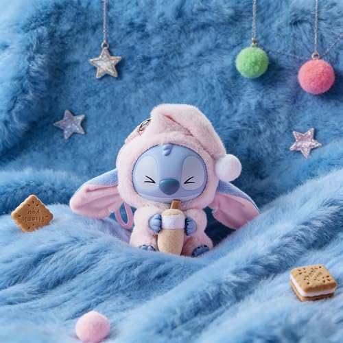 Uviily Stitch Eat Something Before Sleep Collection Blind Box Plush Toy Keychain Surprise Vinyl Figures Model Random Design Toy Collection for Bag Decoration Gifts for Friends and Family, Single Box by Uviily - Used condition - Image 5