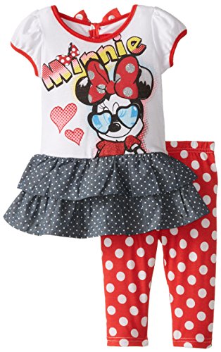 Disney Little Girls' 2 Piece Minnie Mouse Legging Set