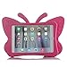 Feiten for iPad Kids case, 3D Cartoon Butterfly Non-Toxic EVA Light Weight Kid Proof Shockproof case with Kickstand for ipad 5/ ipad 6 /ipad pro 9.7/ New iPad 2017 (Rose)