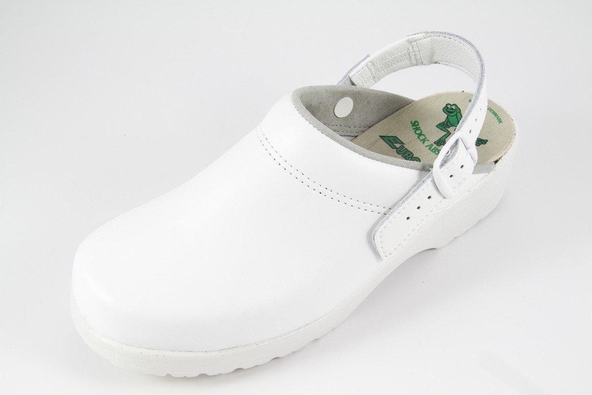 Euro-Dan, Zoccoli Uomo Bianco Bianco, Bianco (Bianco), 45 EU