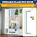 Large Dog Door for Sliding Glass Door, Openable Doggy Door for Sliding Glass Doors, All-Metal Framed, Adjustable Height 91 7/16