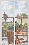 DIKER Fly Screens Doors Nets Patio Curtain Insect Mesh for Keeping Out Flies & Bug, Flyscreen French Doors, Mosquito Double Door Magnetic ScreenFly Doors(120x200cm, White)