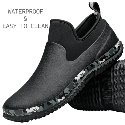 TENGTA Unisex Waterproof Garden Mud Shoes Mens Rubber Gardening Rain Boots for Women Car Wash Footwear4