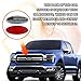 Hirificing Tailgate Emblem for Ford F150 F250 F350 Gray American Flag 9 Inch Front Grill Emblem for Ford Emblem, Aluminum Oval Overlay Front Grill Rear Tailgate American Flag Decal Badge(Gray)