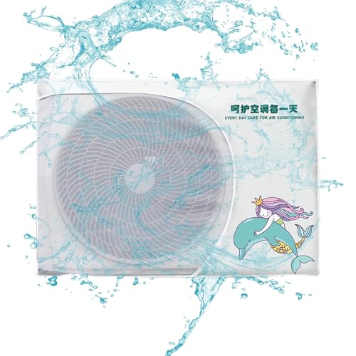 Miniatura 9 de Uoqpty Funda Protectora Para Unidad Exterior De Aire Acondicionado,Cubierta Impermeable Resistentes Para Unidades Exteriores - Accesorio Ajustable Para Todas Las Estaciones Con Malla Protectora Para