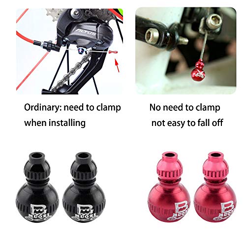 Saiper 4Pcs Cucurbit Aluminum Alloy Bike Brake Cable Caps Gear Wire End Tips Crimps For Road Bike And Mountain Bicycle #TOP5