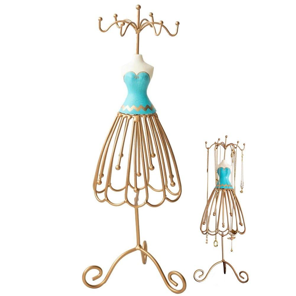 Présentoir de bijoux modèle princesse porte-colliers et bagues de vitrine