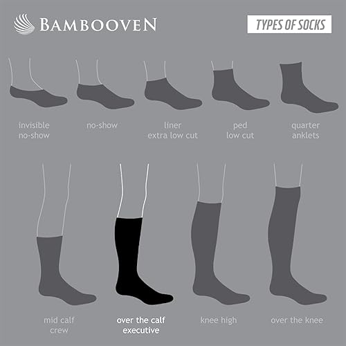 Miniatura 5 de BAMBOOVEN Calcetines de vestir y pantalones diabéticos para hombre, bambú de rayón de alta calidad, súper suaves, sin olor y transpirables,
