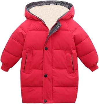Kids Winter Jacket Heavyweight Waterproof Hooded Outerwear Coat for Extra Warmth and Protection