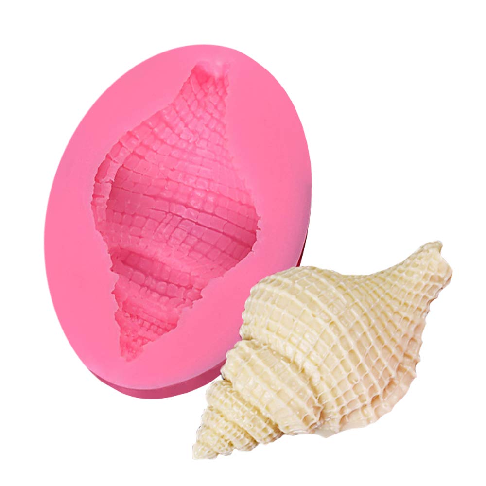 Beiersi Conch Shell Silicone Cake Fondant Mould Chocolate Craft DIY Mold Cake Decoration Icing Sugarcraft Mold Baking Tool