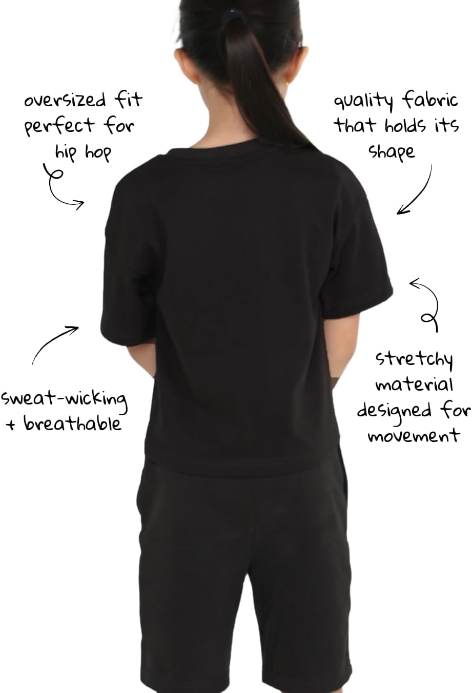 Dance Loose Fit Shirt for Kids Training Gear for Hip Hop, Jazz, Contemporary, Tap, Ballroom Unisex for Girls & Boys