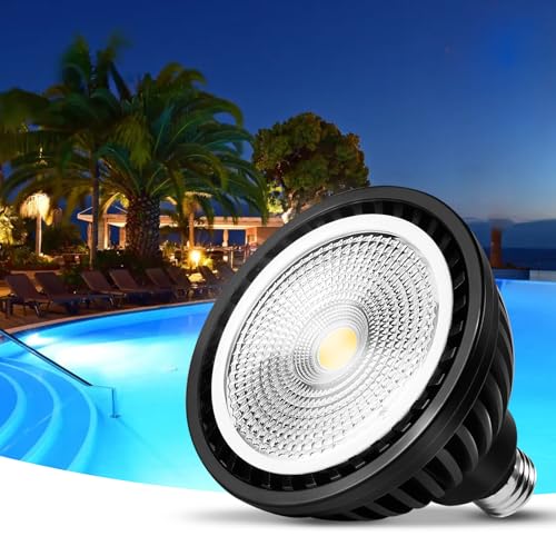 Wiyifada LED Pool Light Bulb 45W 120V 6000K Daylight White LED Pool Lights for Inground PoolE26 Base Swimming Pool Light Bulb Replacement for Pentair HaywardNot 12V